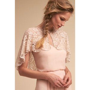 NWT $150 BHLDN Adrianna Papell Capelet Topper Beaded Lace Small Medium Z404-10